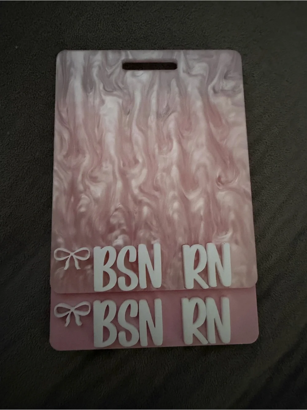 pink haze & dusty pink badge buddy BSN RN
